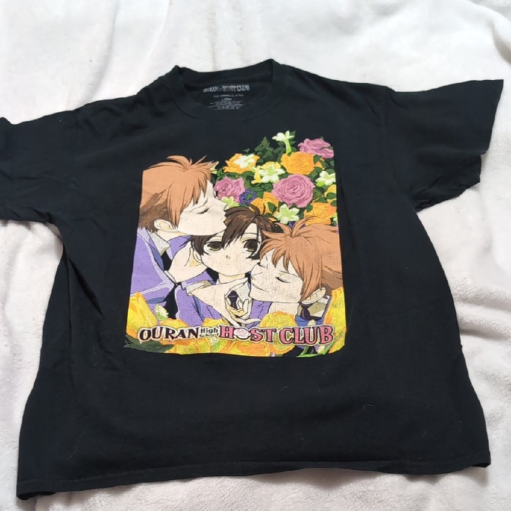 Ouran High School Host Club Twins Black Graphic Tee